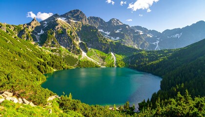 Fototapeta premium mountain lake in the alps
