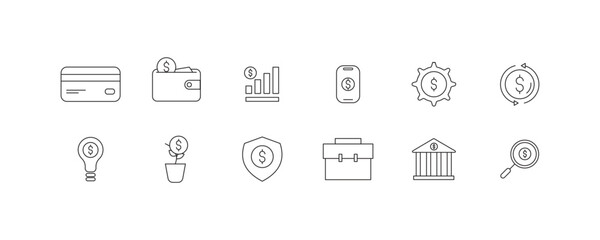 Finance icon set