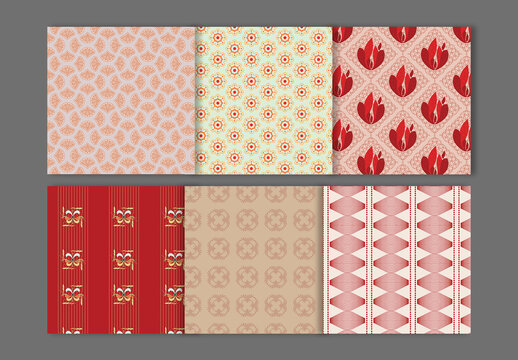 Seamless Pattern Fabric Motif Template