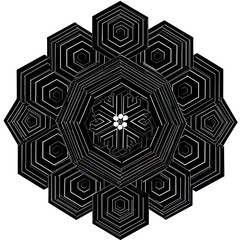 Abstract Hexagonal Pattern By Generated AI