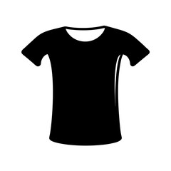 A graphic representation of a classic short sleeved black tshirt design