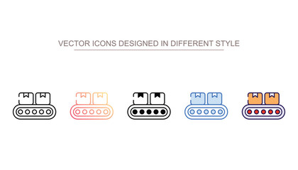 Production line icon design with white background stock illustration