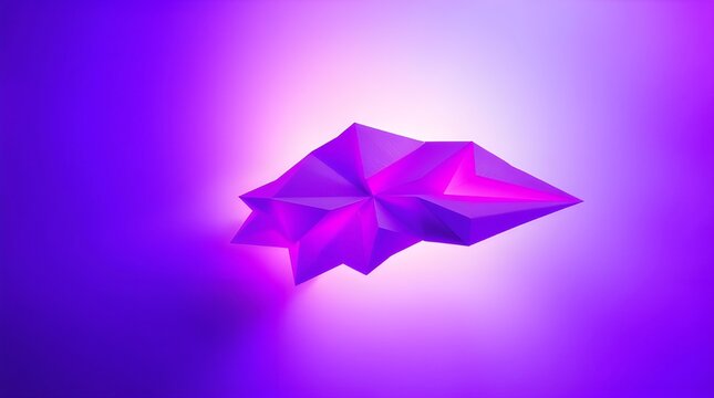 purple polygon crystal abstract background - Powered by Adobe