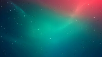 Fototapeta premium Abstract teal and red nebula background with sparkling stars for wallpapers and design