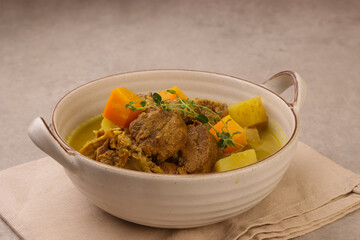 Aloo Gosht is Pakistani Mutton Curry with Potatoes.  