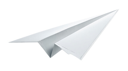 White Paper Airplane in Flight, PNG