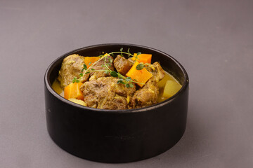 Aloo Gosht is Pakistani Mutton Curry with Potatoes.  