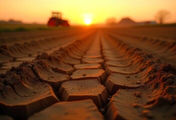 earth's parched surface, abstract artistry of dry, brittle soil