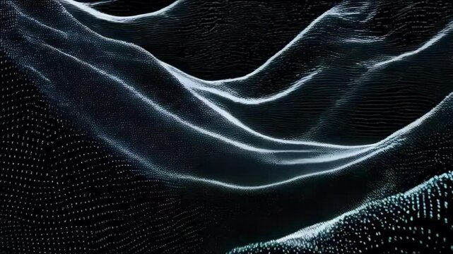 A wave of binary code data flows across the screen creating a digital abstract background pattern