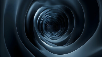 Abstract blue tunnel background with depth and perspective for modern design and technology concepts