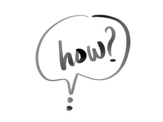 How Question Inside Bubble Text