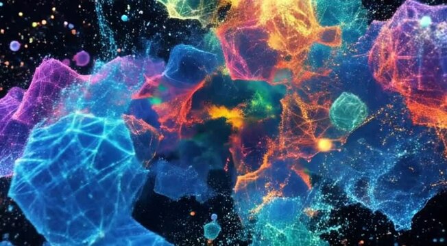 Abstract fire and smoke with glowing lights 4k Abstract background video