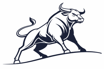 Fototapeta premium Strong Bull Silhouette Vector Logo Bundle