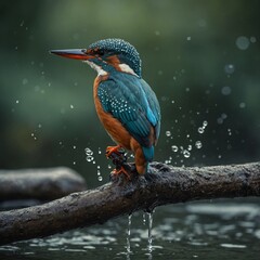 Fototapeta premium kingfisher on the branch