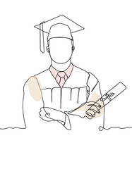 Graduated man in one line