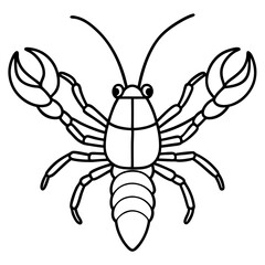 Modern Yabby Ink Line Art Design