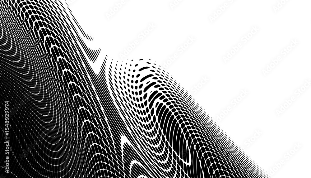 Poster monochrome gradient halftone dots background. overlay png illustration. abstract grunge dots on tran