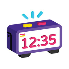 Alarm Clock Vector style icons. EPS 10 file.