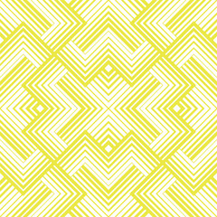 Abstract geometric pattern. A seamless vector background. White and yellow ornament. Graphic modern pattern. Simple lattice graphic design