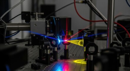 Quantum Optics Experiment Setup With Complex Arrangement of Lasers