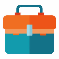 Fototapeta premium vector illustration of a suitcase with icons