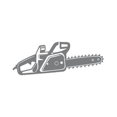 Chainsaw Illustration for Construction and Woodcutting