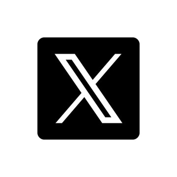 Twitter, X logo, Twitter X icon on transparent background 