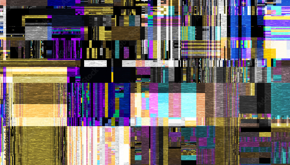 Aufkleber abstract creative glitch overlay texture. geometric pixel pattern of a digital glitch on transparent