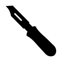 Black silhouette of a vegetable peeler, a kitchen cooking utensil