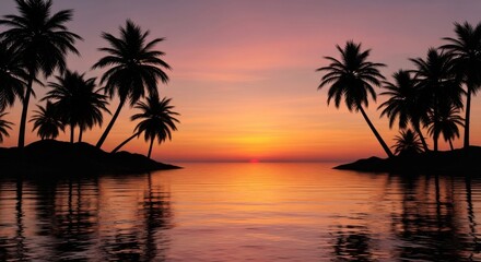 Obraz premium sunset on the beach
