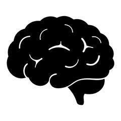 Silhouette of human brain illustration, representing intelligence and understanding concepts
