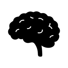 Stylized anatomical brain outline with unique surface texture for creative applications