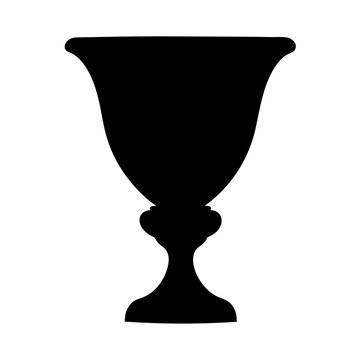 Elegant silhouette of a classic vase or goblet with refined design