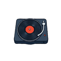 Fototapeta premium Detailed 3D Vinyl Record Design