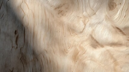 Close-up of a wooden surface. the wood appears to be a light beige color with a smooth texture. the surface has a rough, uneven pattern with deep grooves and ridges.