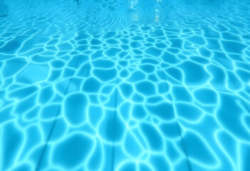 Obraz premium プールの水面に映る光のアート