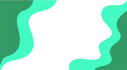 abstract green background with wave and fluid patten on blank white at the middle