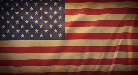 Vintage American Flag: Patina, Texture, and National Pride