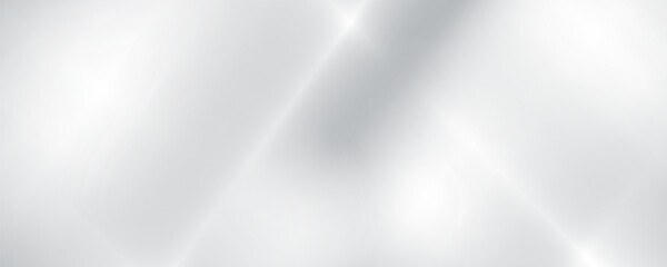 Silver foil background with metal mirror texture. Chrome gradient surface with light gloss. Vector aluminum grey sheet with reflection