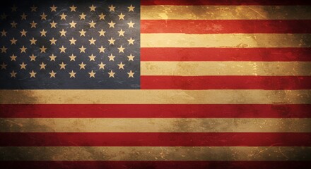 Vintage American Flag: Patina of Time, Symbol of Freedom