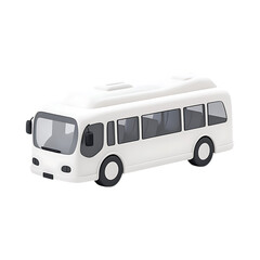 White City Bus Transportation Icon Public Transit Vehicle against transparent background