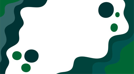 vector illustration of an abstract green background with frame