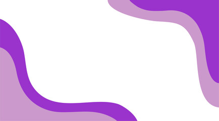 Abstract purple fluid and wave pattern frame with a white ribbon
