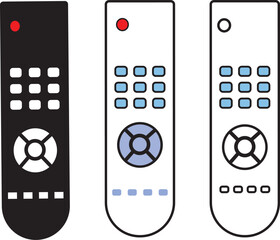 Remote Control Icons. tv remote icon vector illustration.Remote icon in thin outlined.Remote Icon Element For Design,

