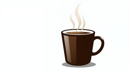 A steaming cup of dark coffee, perfect for a cozy morning