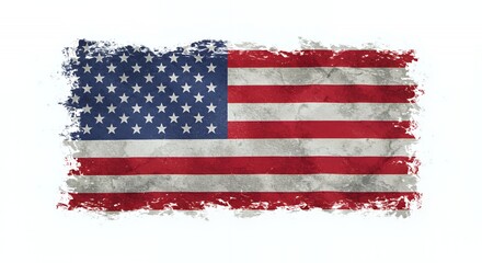 Grunge American Flag: Distressed Stars and Stripes Banner