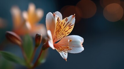 Macro Shot of Flower Stamen with Blurred Background and Shallow Focus