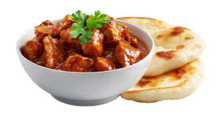Delicious butter chicken traditional indian cuisine transparent background authentic indian food