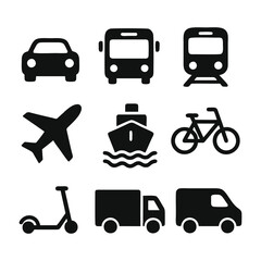 A clean and modern collection of vector icons featuring minimalistic, flat design style. The icon set includes a variety of symbols representing technology, business, communication, and daily life ess