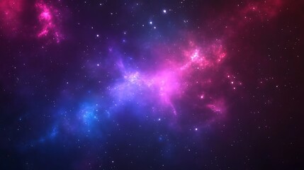 Obraz premium Colorful cosmic nebula with vibrant stars and galactic dust for space exploration and science